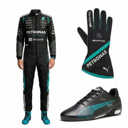 Petronas Go Kart Racing Suit Complete Kit Digital Printed Level 2 Kart Suit Shoes & Gloves