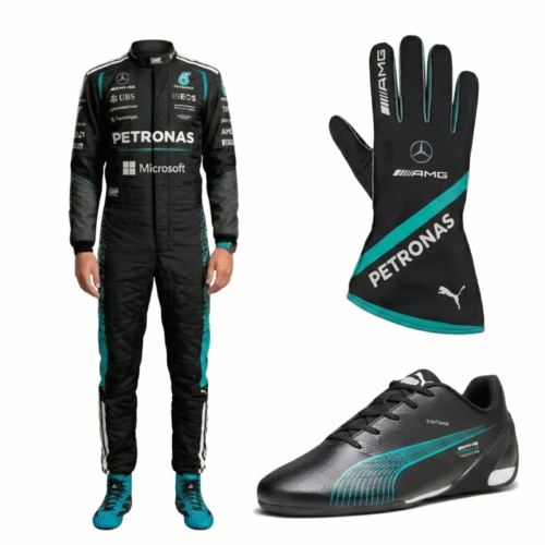 Petronas Go Kart Racing Suit Complete Kit Digital Printed Level 2 Kart Suit Shoes & Gloves