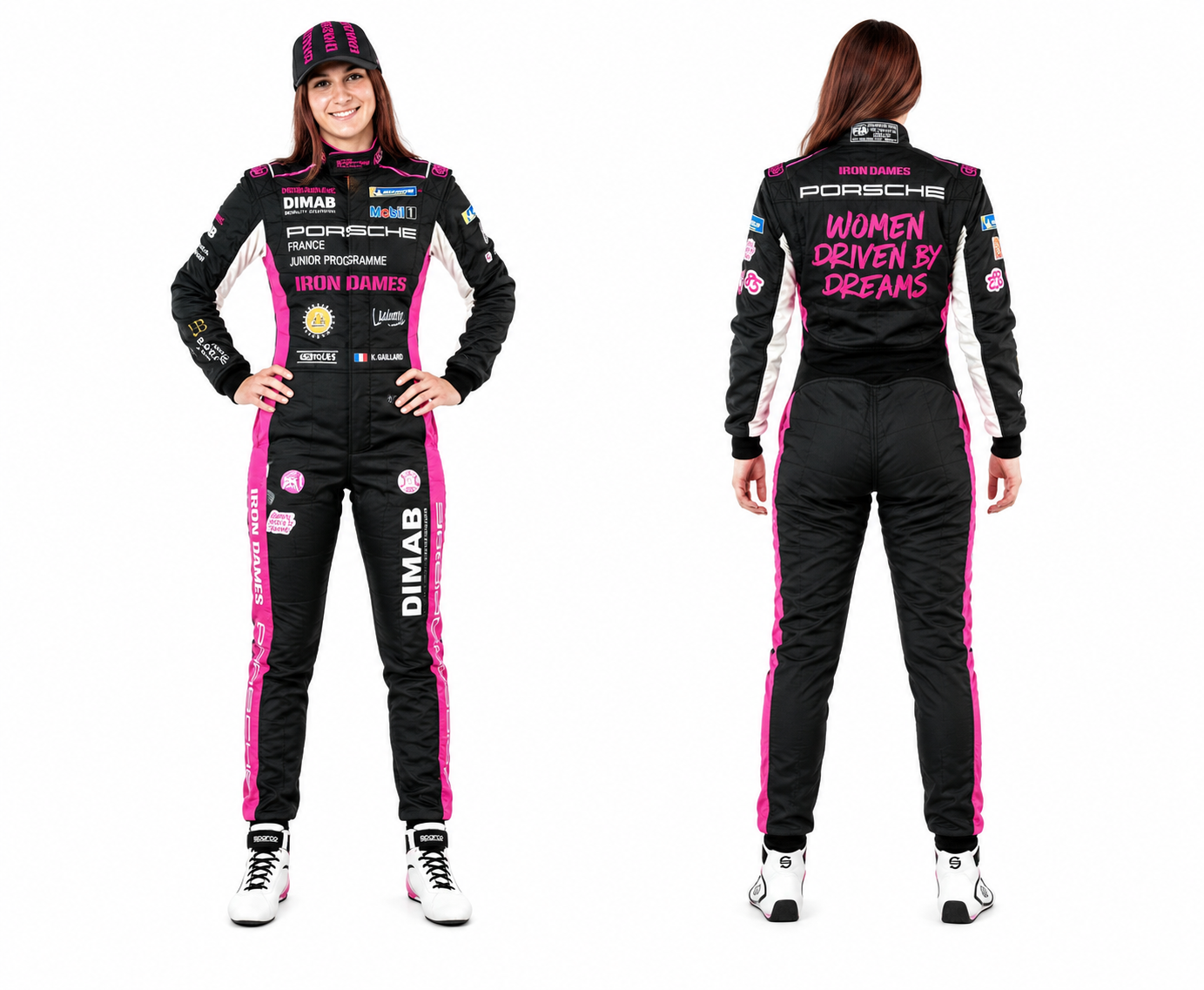 Iron Dames Racing Suit | Pink & White Michelle Gatting Replica