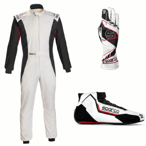 Sparco Competition Go Kart Racing Suit Complete Kit | Track Bundle