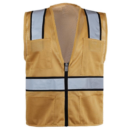 High Visibility Mesh Reflective Safety Vest Multipack with Full Zip and Multiple Pockets