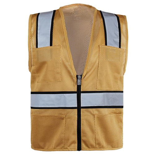 High Visibility Mesh Reflective Safety Vest Multipack with Full Zip and Multiple Pockets
