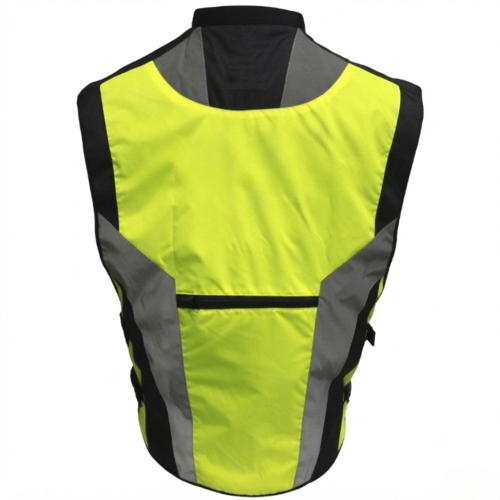 Kartwears High Visibility Reflective Safety Vest with Full Zip and Adjustable Side Straps