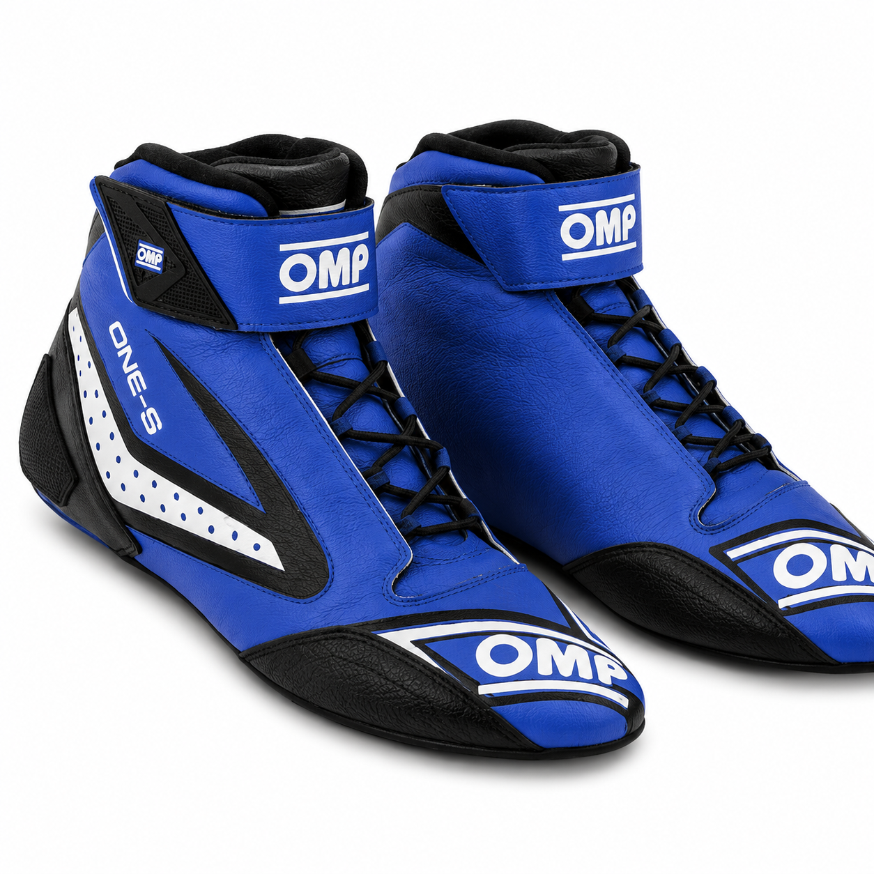 blue black high top karting shoes leather racing boots track day footwear race car pedal grip shoes sneakers
