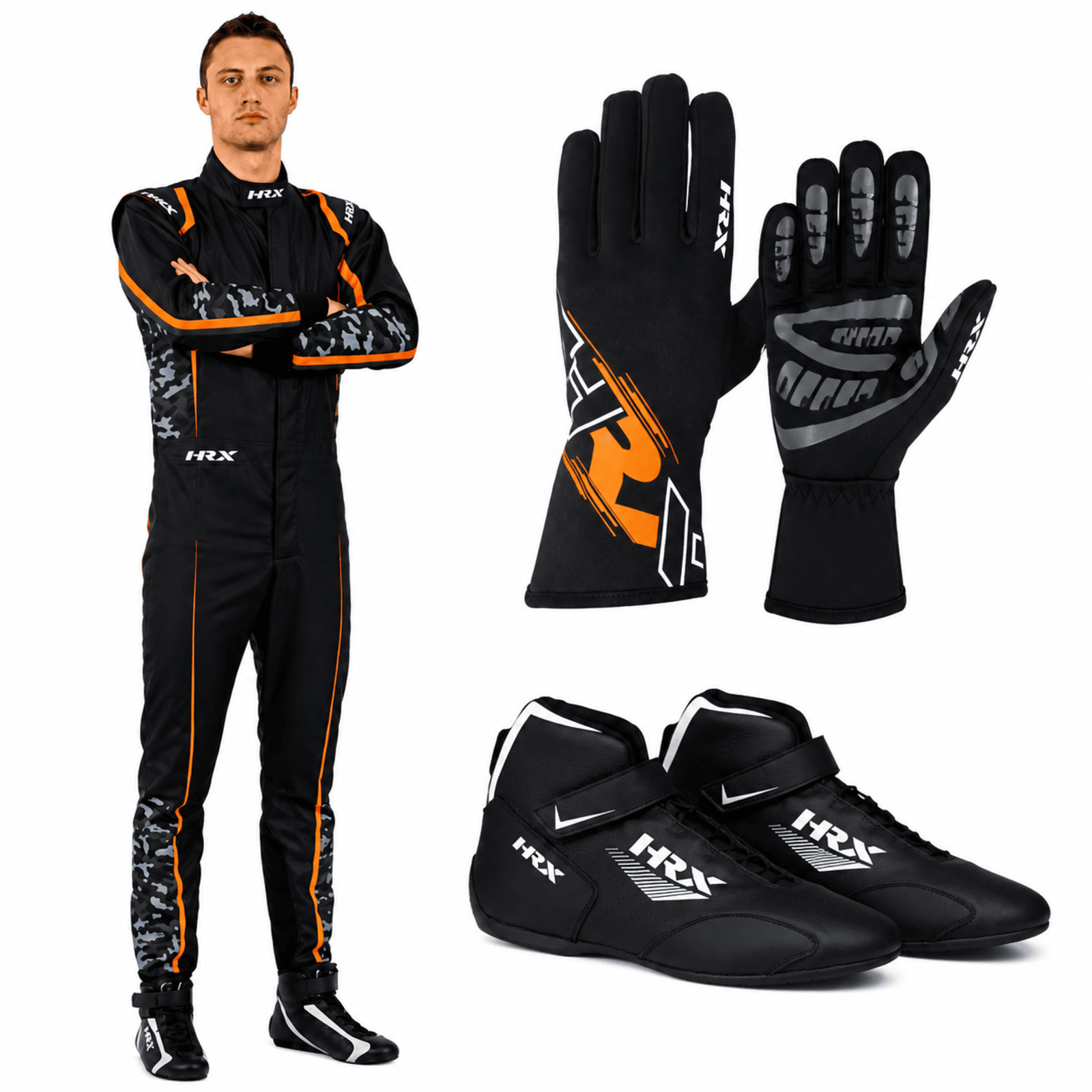 Premium HRX Karting Gear Kit | Fuji Suit, Gloves & Icon Shoes