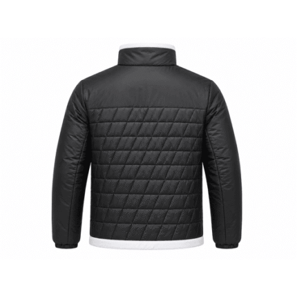 Contemporary Black & White Quilted Puffer Jacket - Lightweight Insulated Winter Outerwear