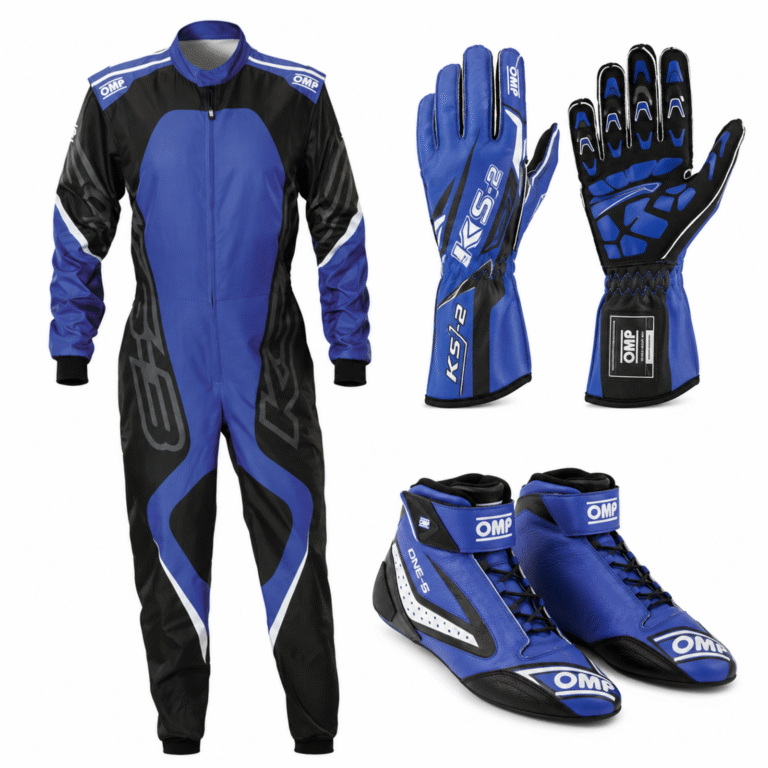 Blue Black Go Kart Racing Suit Kit | Pro Level 2 Track Set