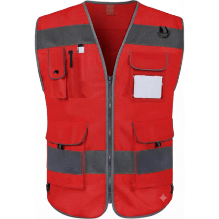 high visibility multi pocket safety vest multipack