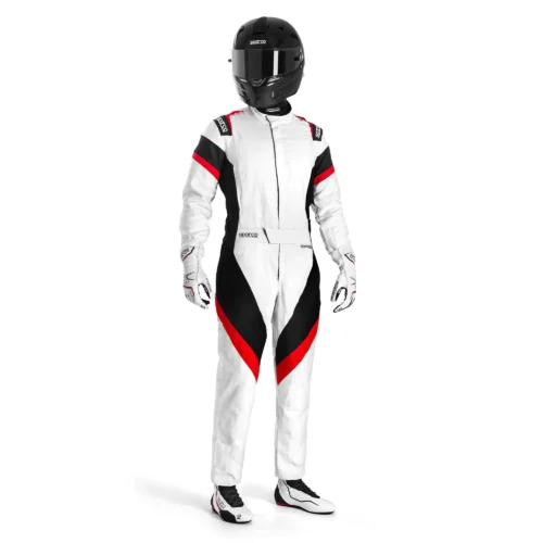 Sparco Victory Go Kart Racing Suit | White & Red
