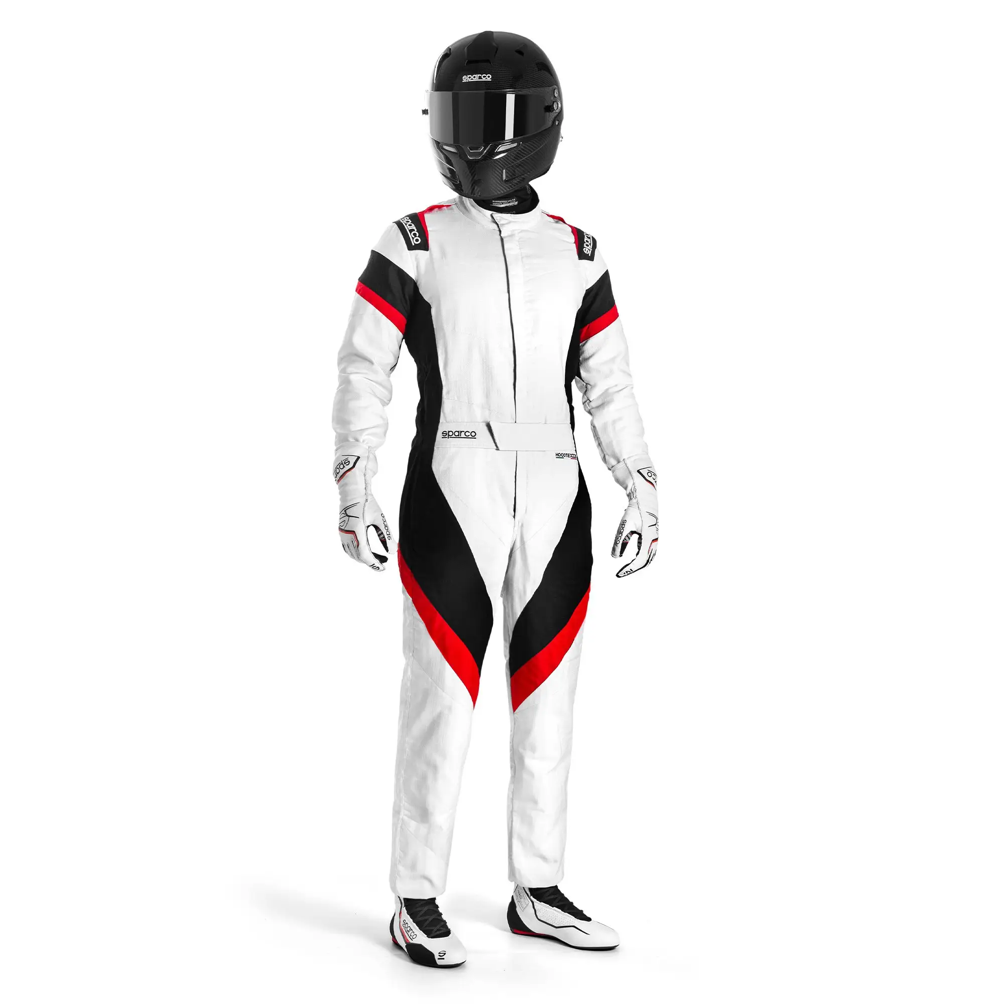 Sparco Victory Go Kart Racing Suit | White & Red