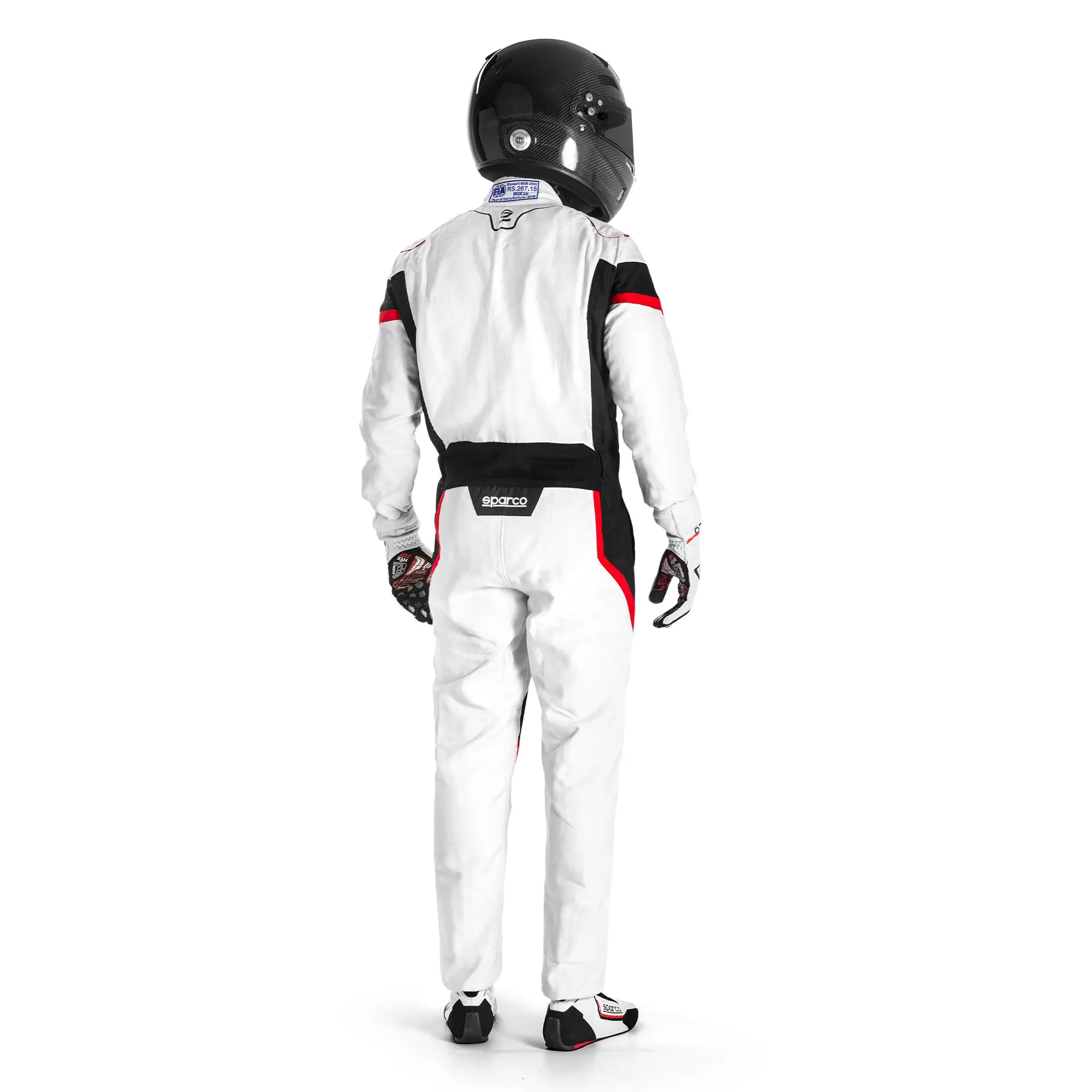Sparco Victory Go Kart Racing Suit | White & Red