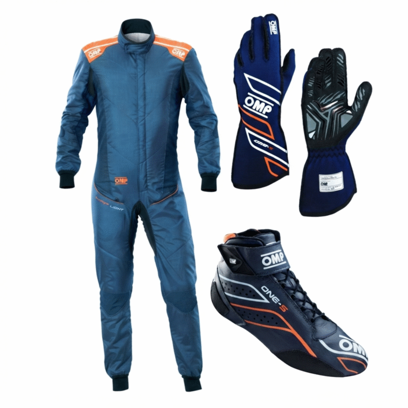 OMP One Evo Go Kart Racing Kit | Blue & Orange