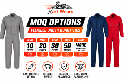 Kart Wears 100% Cotton Professional Zip Front Coverall Safety Jumpsuit