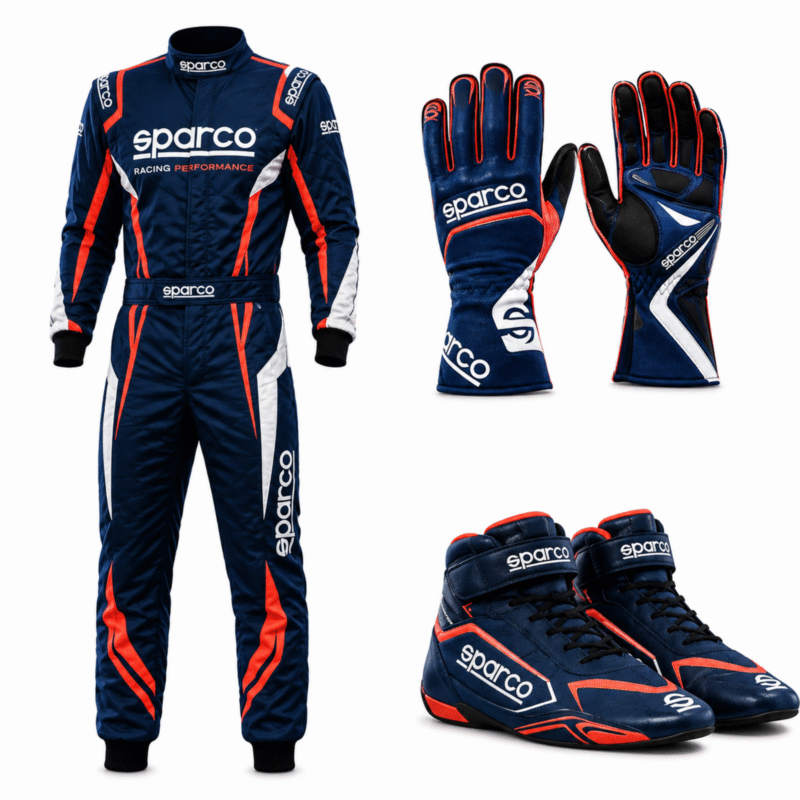 Sparco Go Kart Racing Kit | Navy Blue & Red