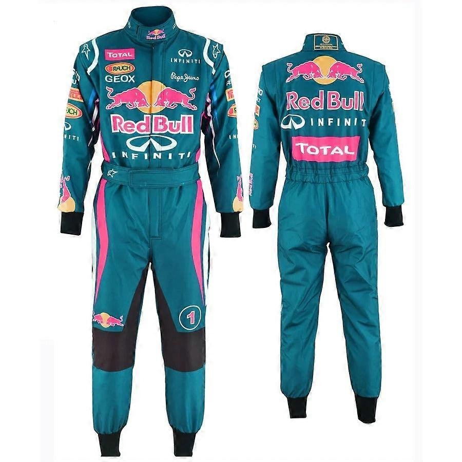 Red Bull Infiniti Custom Racing Suit – Digitally Printed Vettel #1 Jumpsuit for Kids & Adults by UK Sports