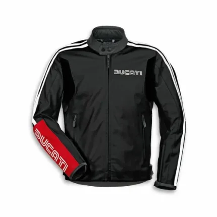 Kartwears Men's Ducati Leather Racing Motorcycle Jacket – Digital Print & YKK Zip