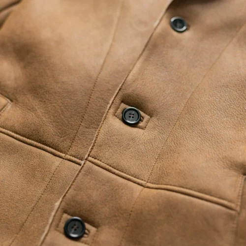 Men's Genuine Suede Shearling Leather Blazer Jacket | Kartwears