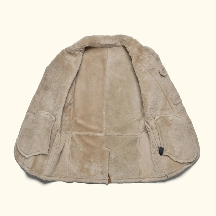 Men's Genuine Suede Shearling Leather Blazer Jacket | Kartwears